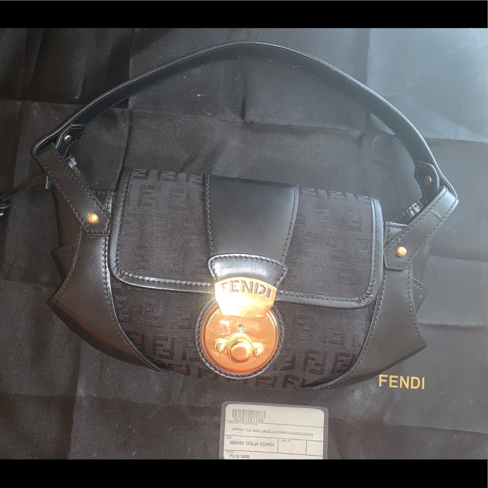 ❌sold eBay❌Auth FENDI Borsa Tuc Zucca Shoulder - Picture 5 of 8